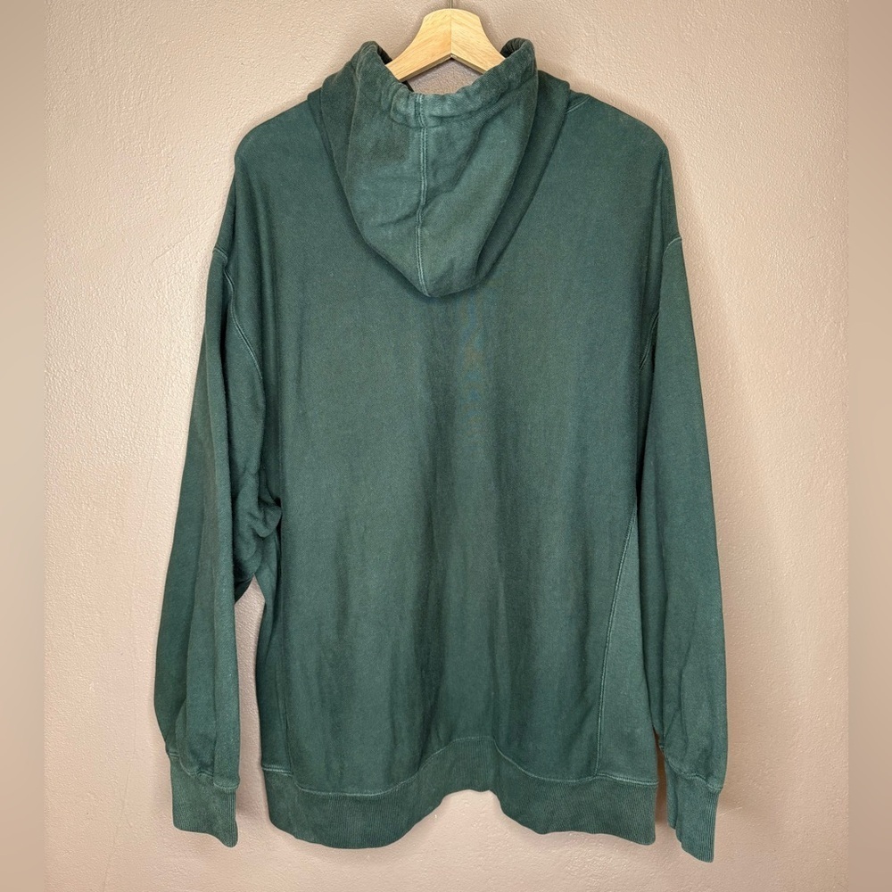 GAP Mens Vintage Dark Green Pullover Hoodie Size Medium Streetwear Retro Classic - Picture 10 of 16